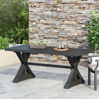 Antique Matte Outdoor Aluminium Dining Table with Durable Construction