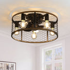 20" Industrial Caged Ceiling Fan with Remote Control