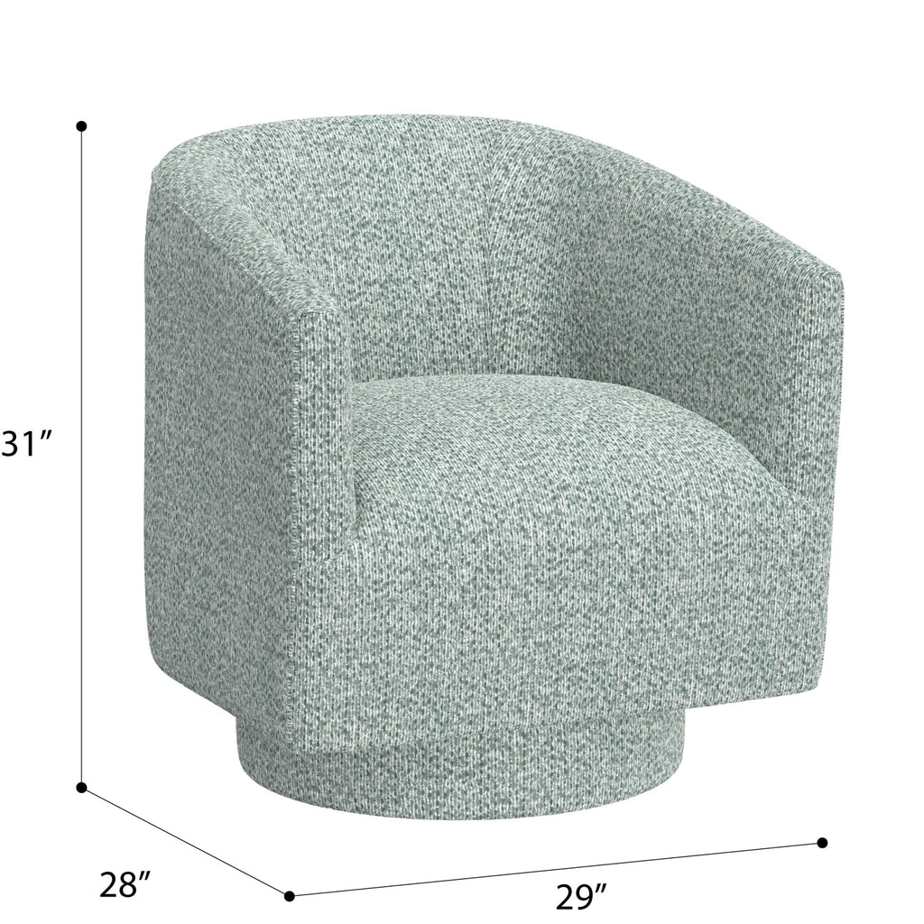 Fabric Swivel Accent Chair with Compact Design - Light Blue, Dark Green, White, Gray, Blue