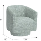 Fabric Swivel Accent Chair with Compact Design - Light Blue, Dark Green, White, Gray, Blue