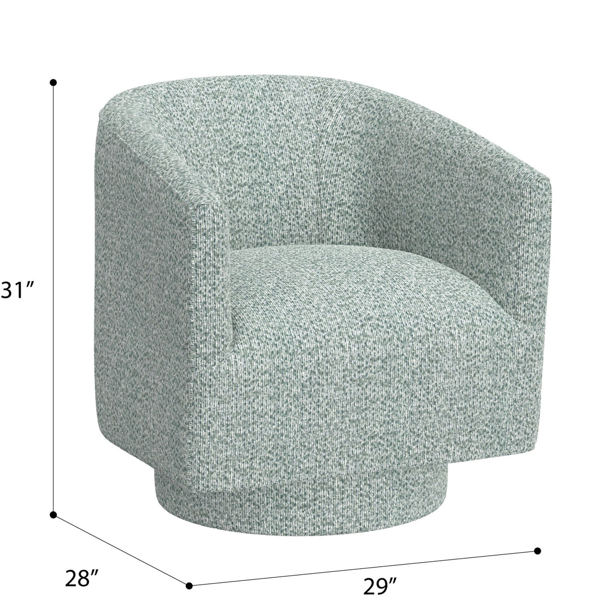 Fabric Swivel Accent Chair with Compact Design - Light Blue, Dark Green, White, Gray, Blue