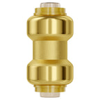 1/2" Brass Pipe Fittings Set with Push-Fit Installation - Brass