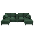 Modern U-Shaped Sectional Sofa with Storage Ottomans - Choice of Color