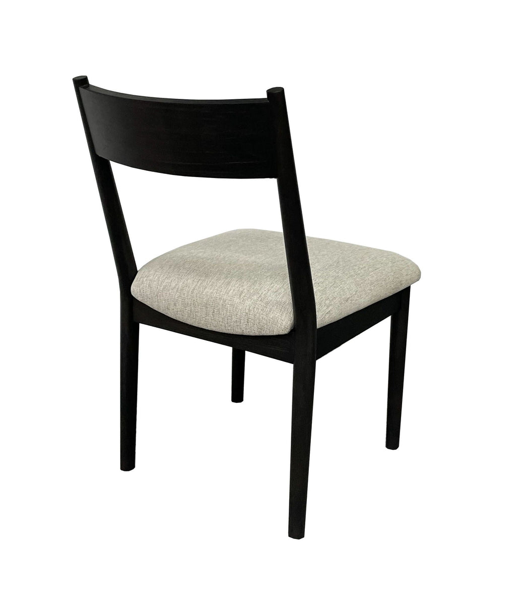 Upholstered Crescent Dining Chairs with Comfortable Upholstery - Peppercorn