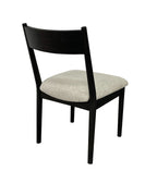 Upholstered Crescent Dining Chairs with Comfortable Upholstery - Peppercorn