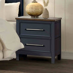 Modern Farmhouse Style Nightstand with Dovetail Drawers - Two-Tone