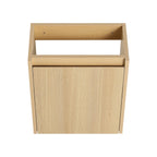 Modern Bathroom Vanity with Ceramic Basin and Storage Cabinet - Light Brown, Black, or White