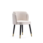 Modern Dining Chair with Solid Wood Frame and Wave Stitching - Multiple Colors