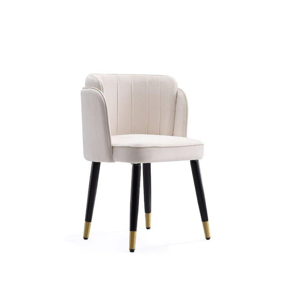 Modern Dining Chair with Solid Wood Frame and Wave Stitching - Multiple Colors