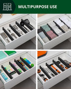 Royal Craft Wood Drawer Dividers — Black, 22-Inch
