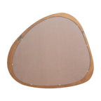 Asymmetrical Wall Mirror with Solid Natural Wood Frame - Large Sized Dressing Mirror