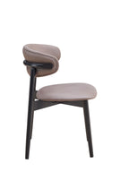 Lanae Polished Microfiber Side Chair Set of 2 with Foam Support - Gray