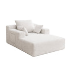 71.65'' Corduroy Chaise Lounge Sofa with Cup Holders & Storage Pocket