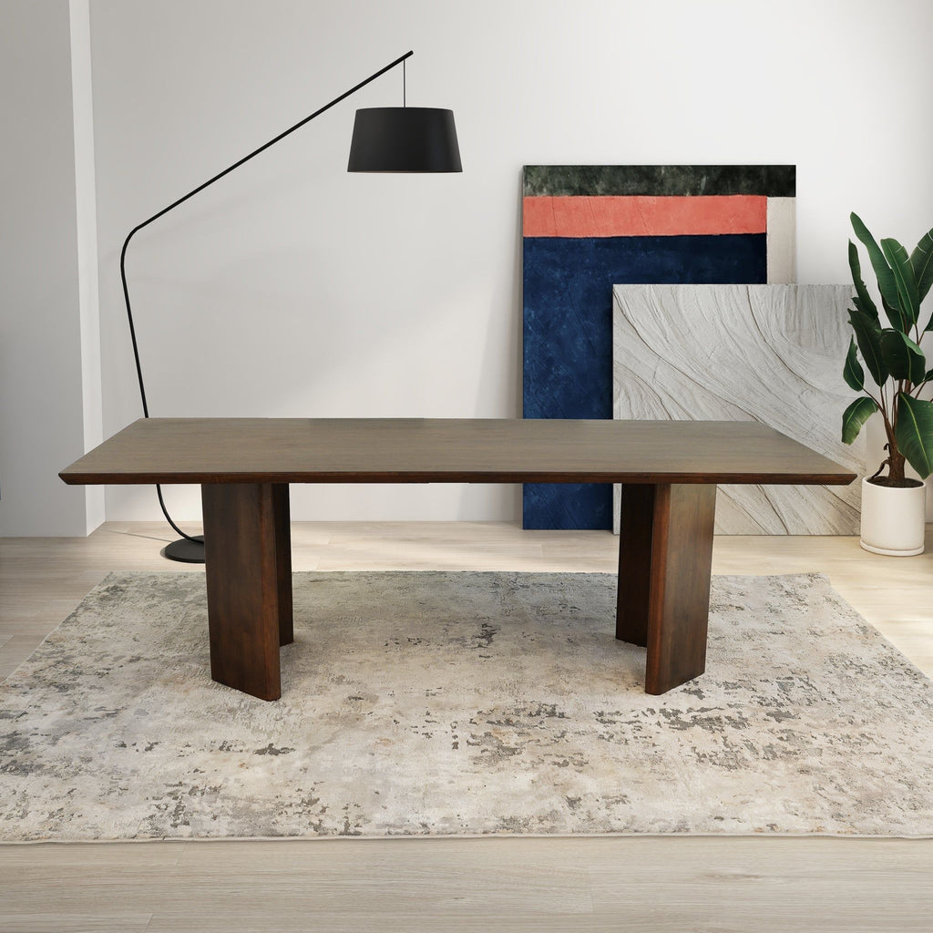 Walnut Dining Table with Japandi Design - Alden