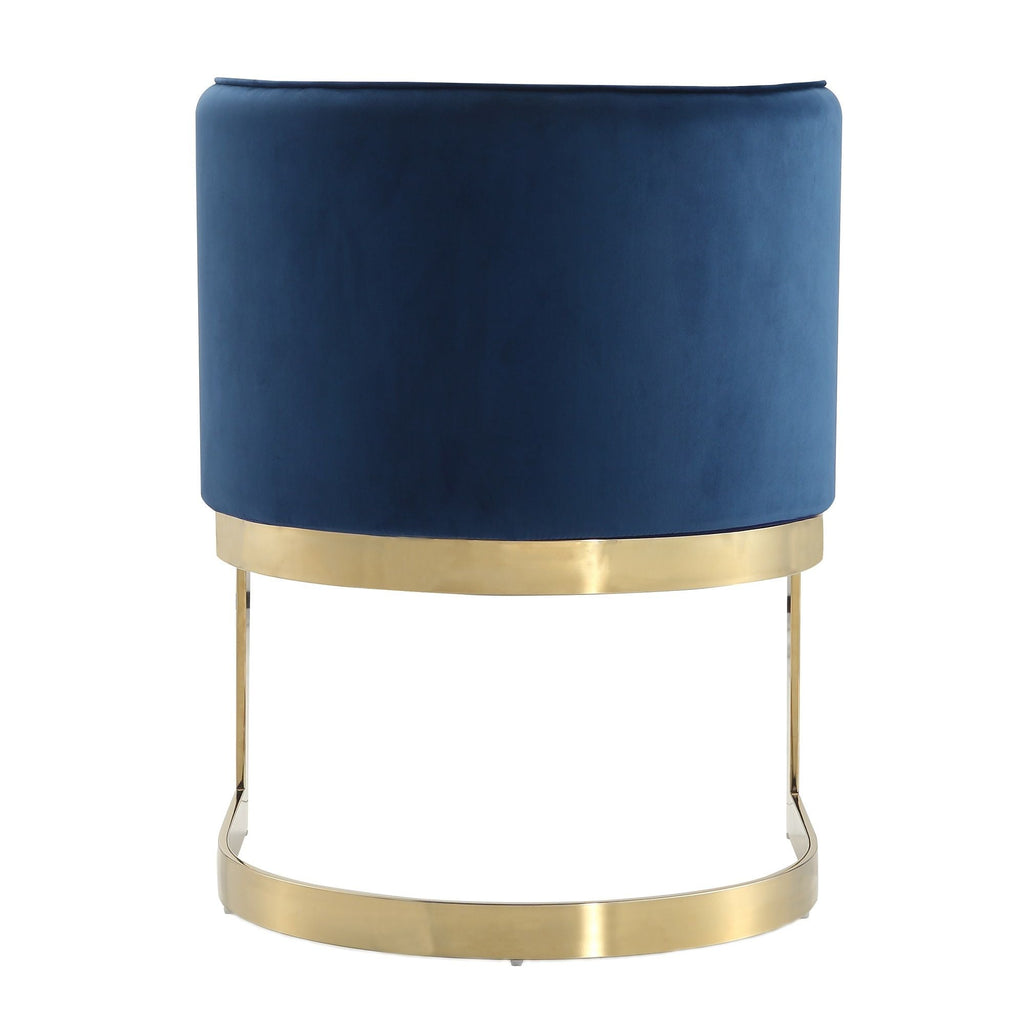 Aura Dining Chair with Brass Frame - Pink, Blue, or Beige