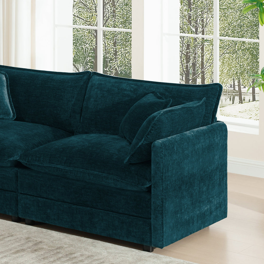 Comfort U Shaped Couch with Reversible Chaise - Chenille