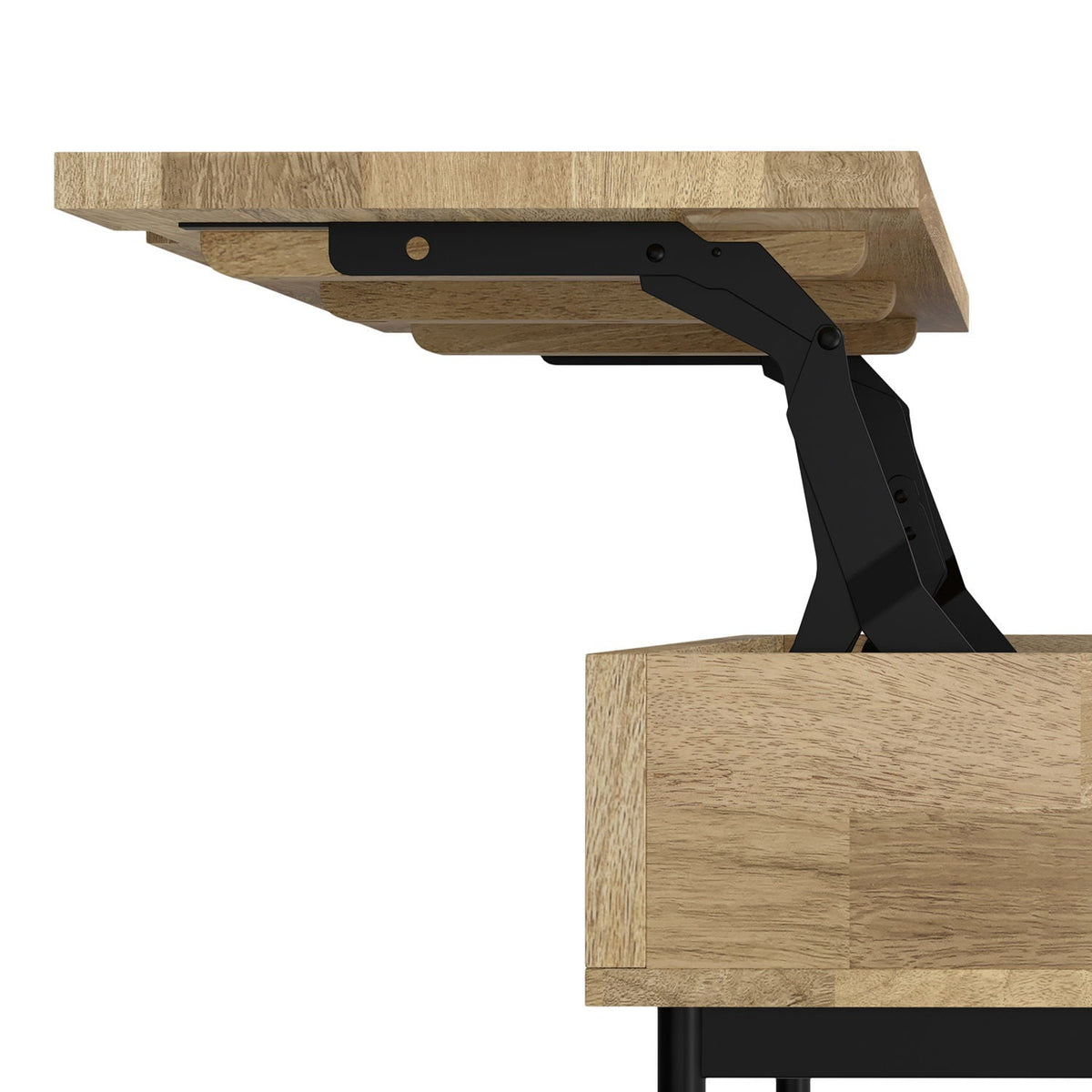 Natural Lift Top Coffee Table with Storage - Mango Wood