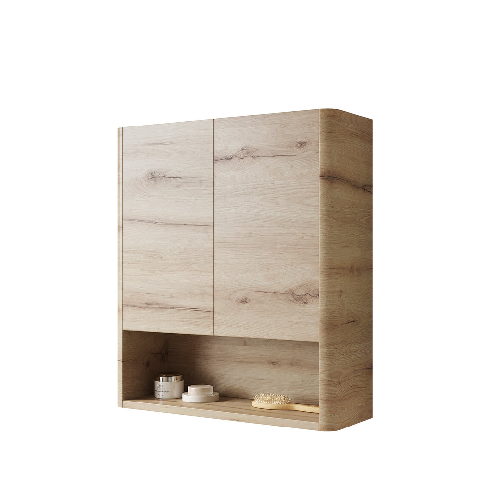 ZUNO 26" Wall-Mounted Bathroom Cabinet with Soft-Close Doors - Plywood