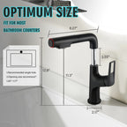 Tall Pull Down Vessel Faucet with Dual Spray Modes - Gold or Black