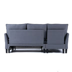 Reversible Chaise Sleeper Sectional Sofa with Storage - Cotton-Linen Upholstery
