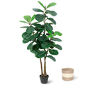 Artificial Fiddle Leaf Fig Tree 5FT with Planter - Green