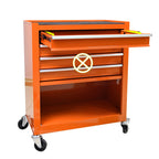 Multifunctional 4-Drawer Tool Cart with Wheels - Blue or Orange