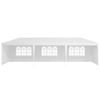 10x30' Outdoor Garden Gazebo Canopy with Removable Sidewalls - White