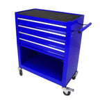 Multifunctional 4-Drawer Tool Cart with Wheels - Blue or Orange