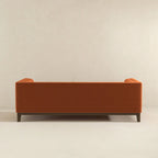 Mid Century Modern Sofa with Pet-Friendly Upholstery - White, Green, Orange