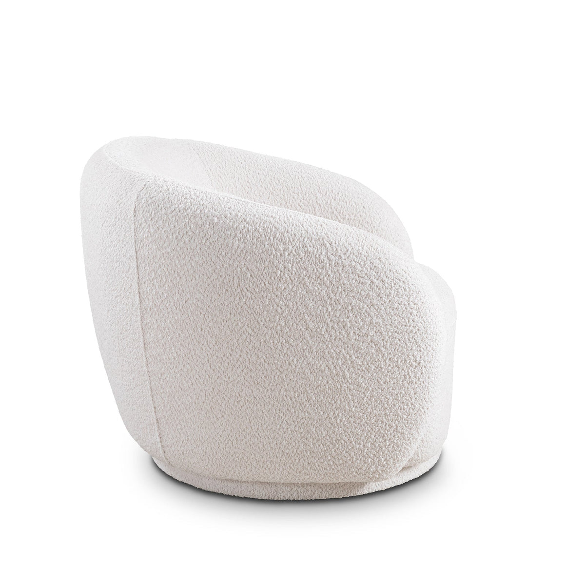 Luxury Modern Sofa Couch with Boucle Fabric - White/Beige