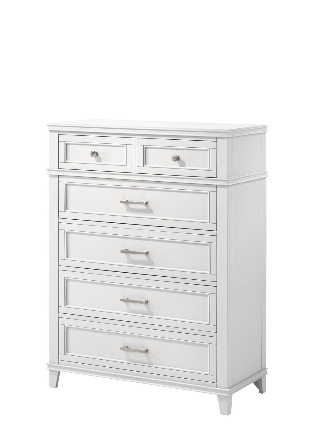 5 Drawer Chest with Ample Storage - White or Gray