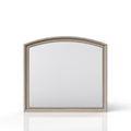 Antique Gray Mirror with Wood and Glass Construction - Gray