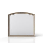 Antique Gray Mirror with Wood and Glass Construction - Gray