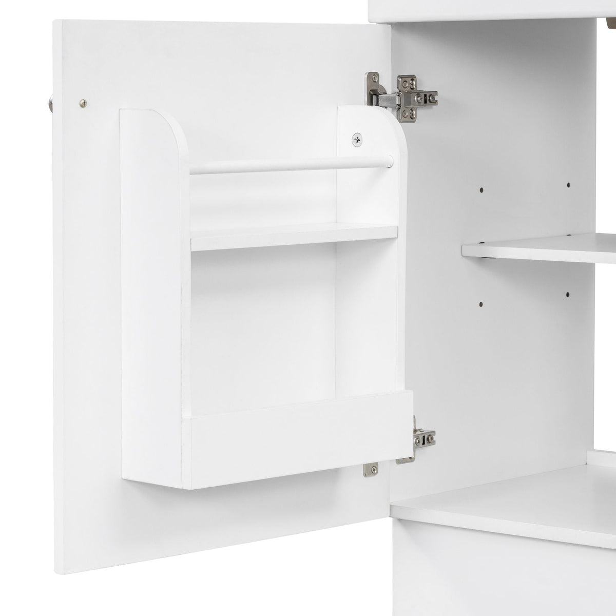 Bathroom Vanity with Sink and Adjustable Shelf - Multiple Colors