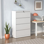 Premium Drawer Metal Lateral File Cabinet with Lock - Black or White