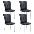 Modern Minimalist Dining Chairs With Metal Legs