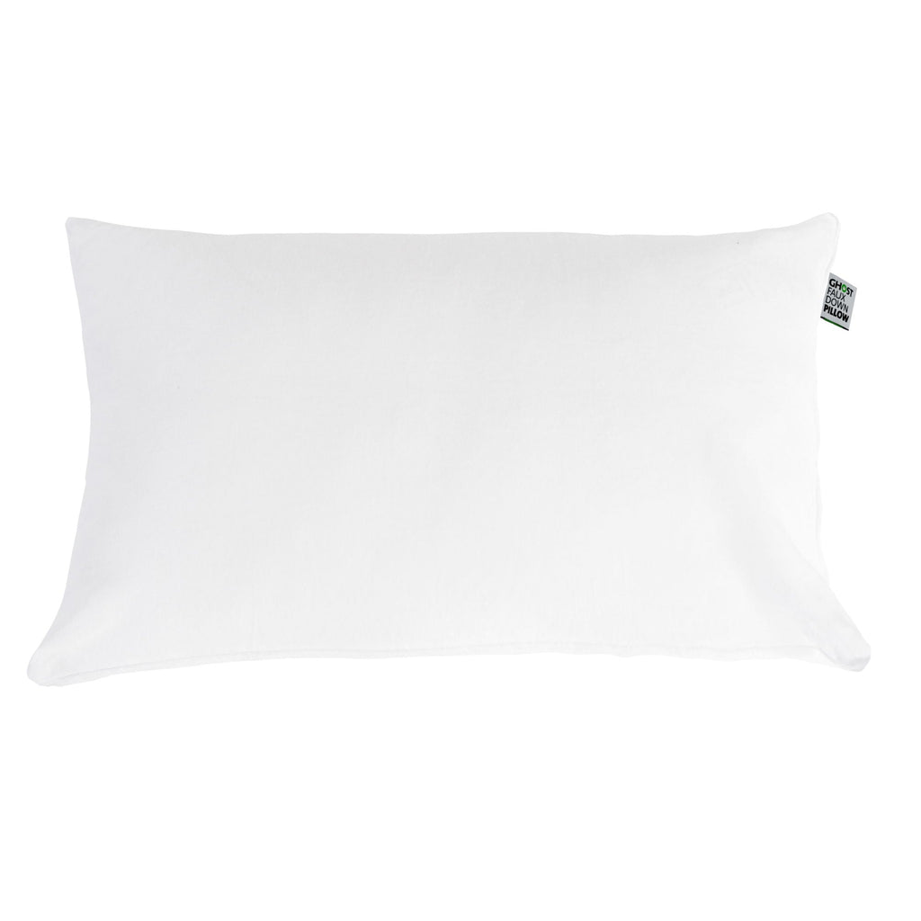 Faux Down Luxury Pillow with Microfiber Gel Clusters - White