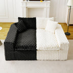 Luxury Multifunctional Sofa for Living Room with Adjustable Layout - Black, Dark Green, White, Pink