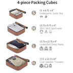 4 Piece Hard Shell Luggage Set with Spinner Wheels - Multiple Colors