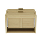 Modern Minimalist Solid Wood Nightstand with Two Drawers - Light Brown or Black