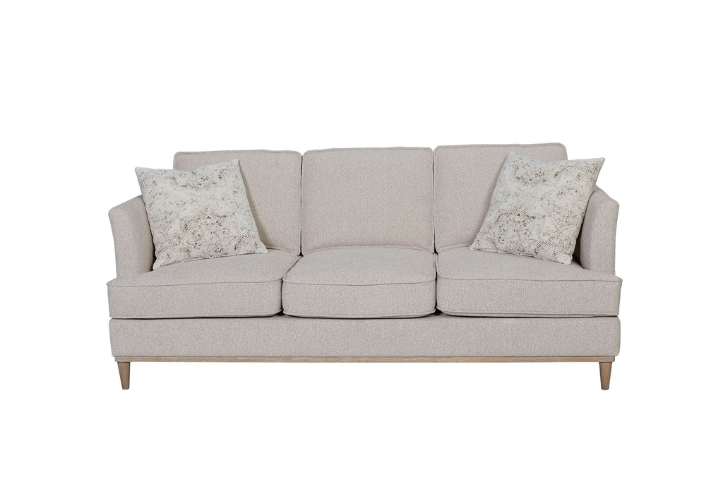 Stationary Sofa With Reversible Cushions and Two Pillows - Gray or White
