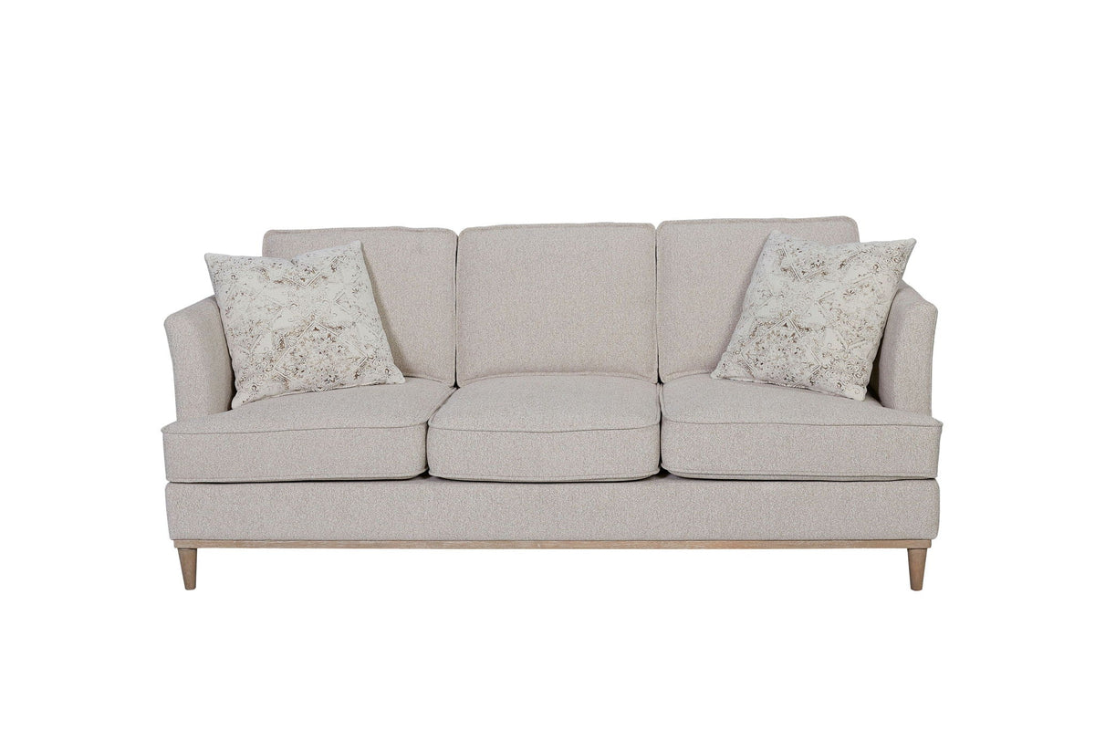 Stationary Sofa With Reversible Cushions and Two Pillows - Gray or White