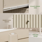 Fluted Nightstand with 2 Drawers and Soft-Close Slides - Multiple Colors