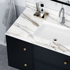 Elegant Vanity Top With Undermount Sink And Backsplash
