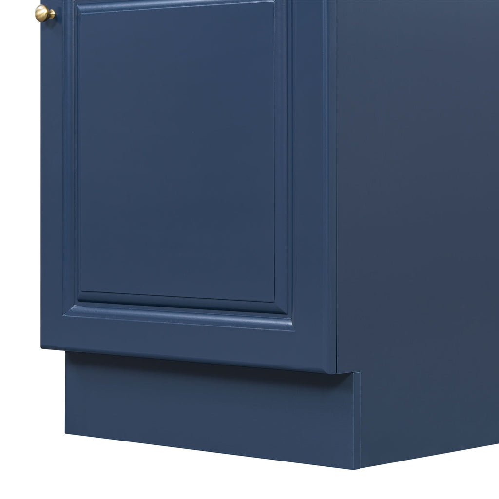 Bathroom Vanity with Sink and Adjustable Shelf - Multiple Colors