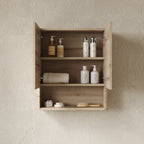 ZUNO 26" Wall-Mounted Bathroom Cabinet with Soft-Close Doors - Plywood