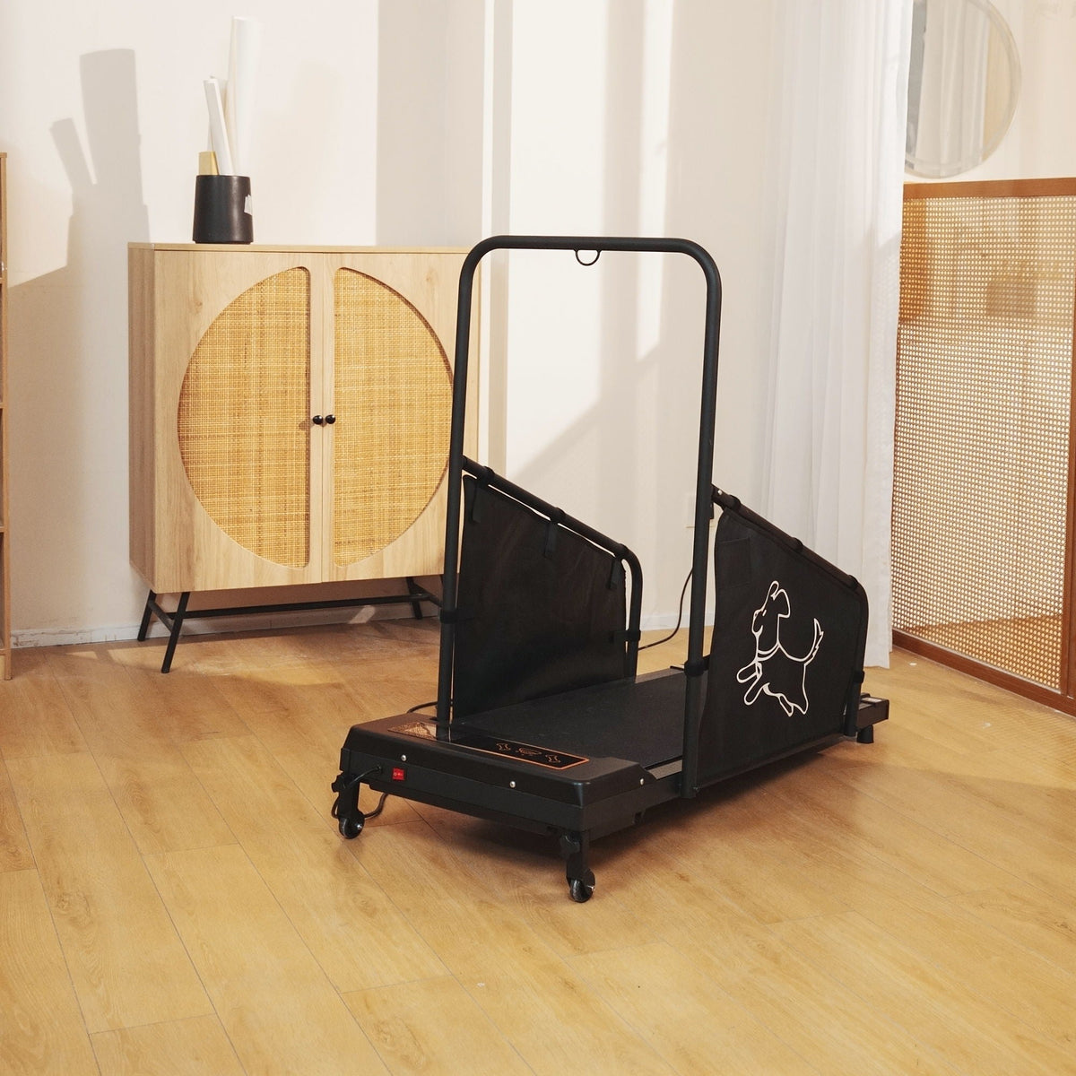 Dog Treadmill for Medium Dogs with Non-Slip Belt and Remote Control - Black