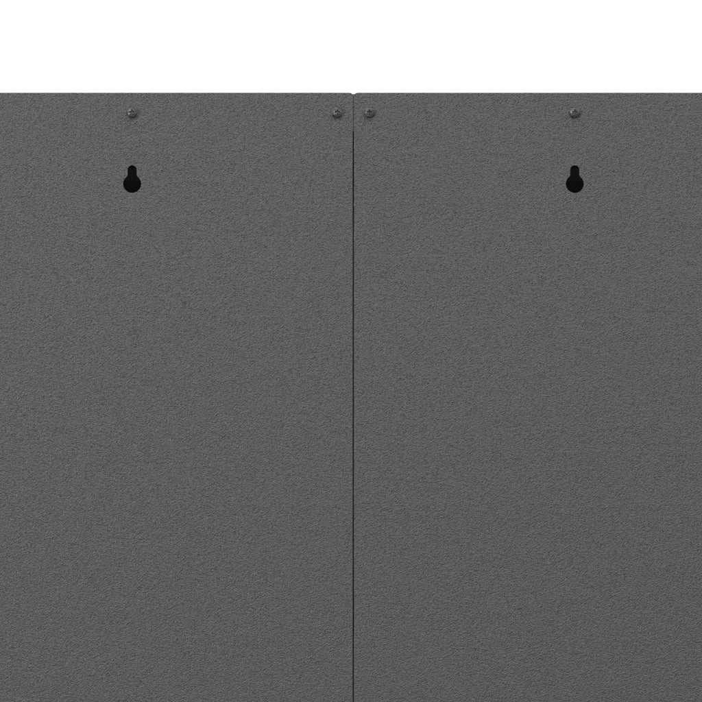 Metal Wall Mounted Tool Storage Cabinet with 2 Locking Doors and Adjustable Shelf - Gray or Black