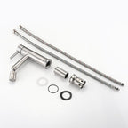 Pearl Silver Bathroom Faucet with 2 Modes and 360° Rotating Aerator