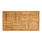 Acacia Wood Outdoor Dining Set with Cushions - 7 Piece Patio Set, Cream